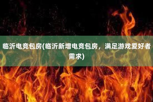 临沂电竞包房(临沂新增电竞包房，满足游戏爱好者需求)