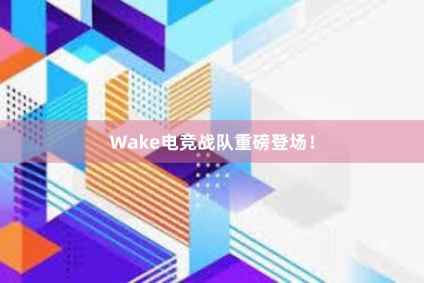 Wake电竞战队重磅登场！