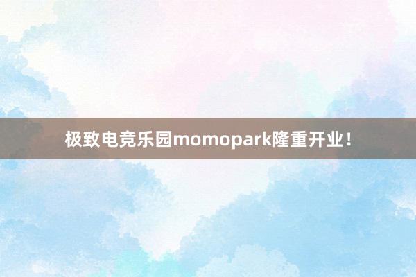 极致电竞乐园momopark隆重开业！