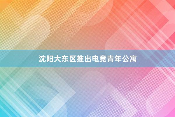 沈阳大东区推出电竞青年公寓