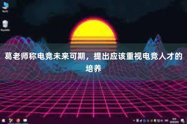 葛老师称电竞未来可期，提出应该重视电竞人才的培养