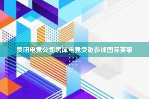 贵阳电竞公司黑犀电竞受邀参加国际赛事